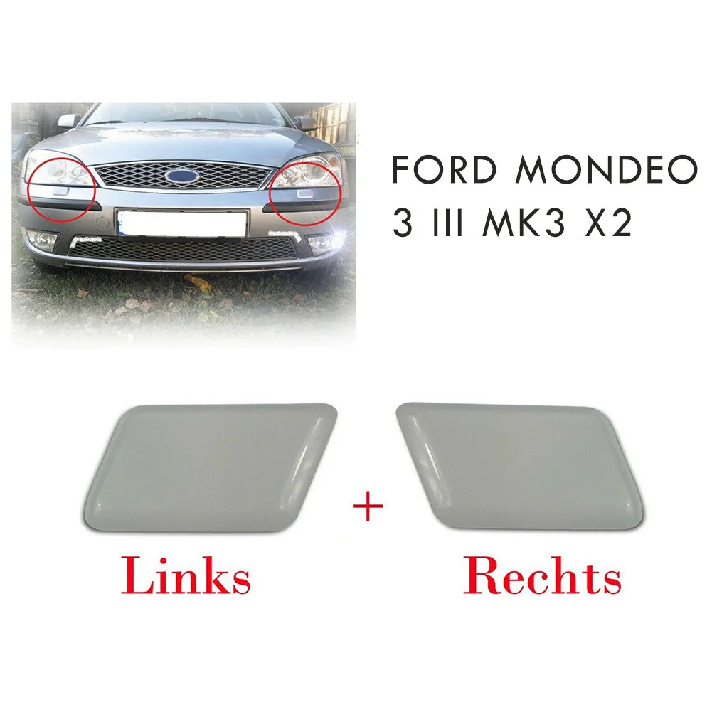 

Car Headlight Washer Nozzle Wire Cover For Ford Mondeo Mk3 2000-2007 Headlight Washer Jet Cap Cover Right And Left