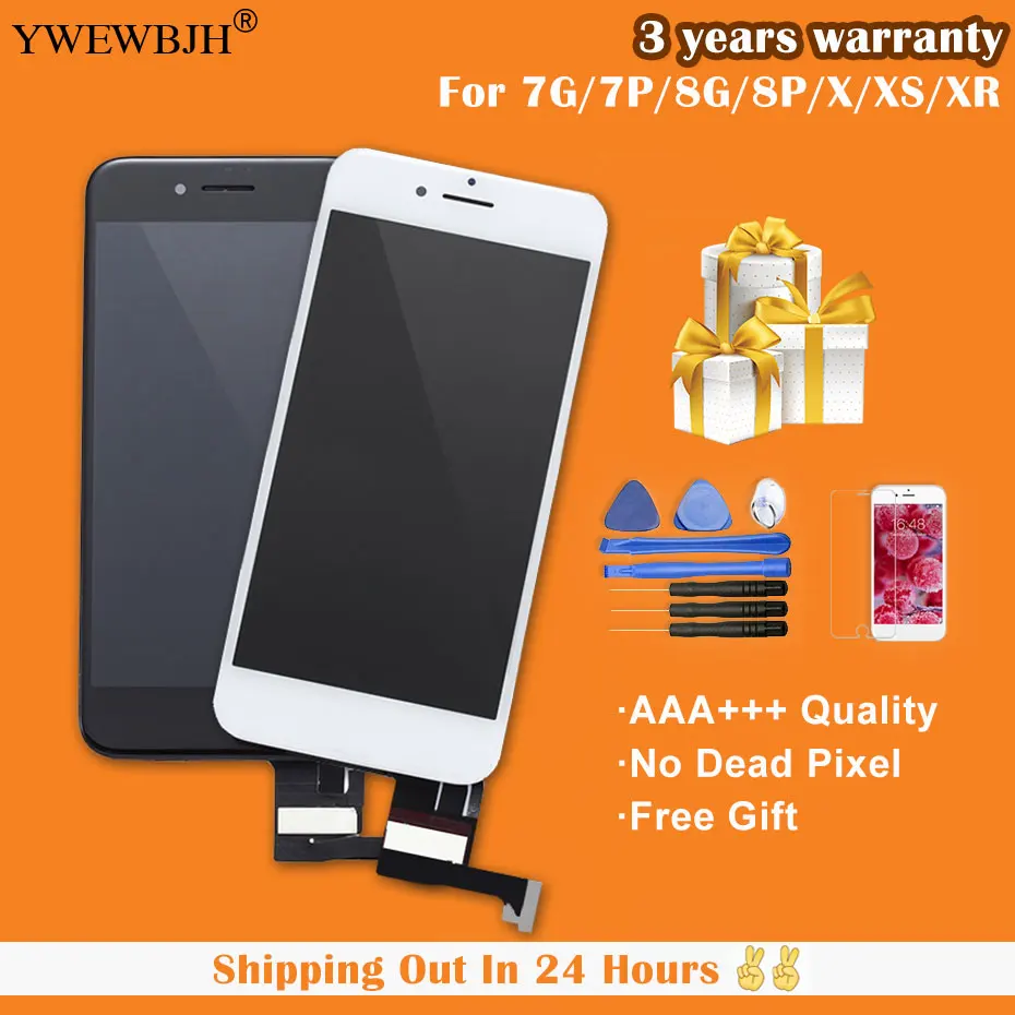 ЖК дисплей YWEWBJH класса AAA для iPhone 7 с 3D сенсорным экраном дигитайзер в сборе Замена