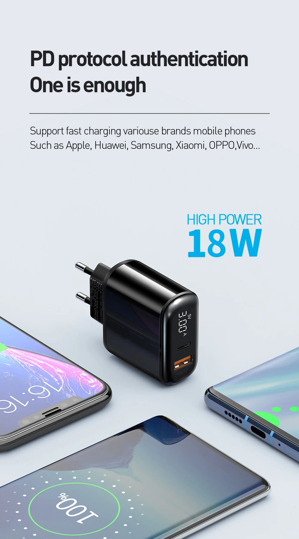 ROCK цифровой дисплей Quick Charge 4,0 3,0 USB зарядное устройство QC3.0 зарядное устройство для iPhone 11 Pro samsung Xiaomi type C PD настенное быстрое зарядное устройство