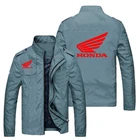 Мужская куртка с принтом логотипа Honda Wing, осенне-зимние куртки, верхняя одежда, ветровка, мотоциклетная куртка-гонщик, 2021