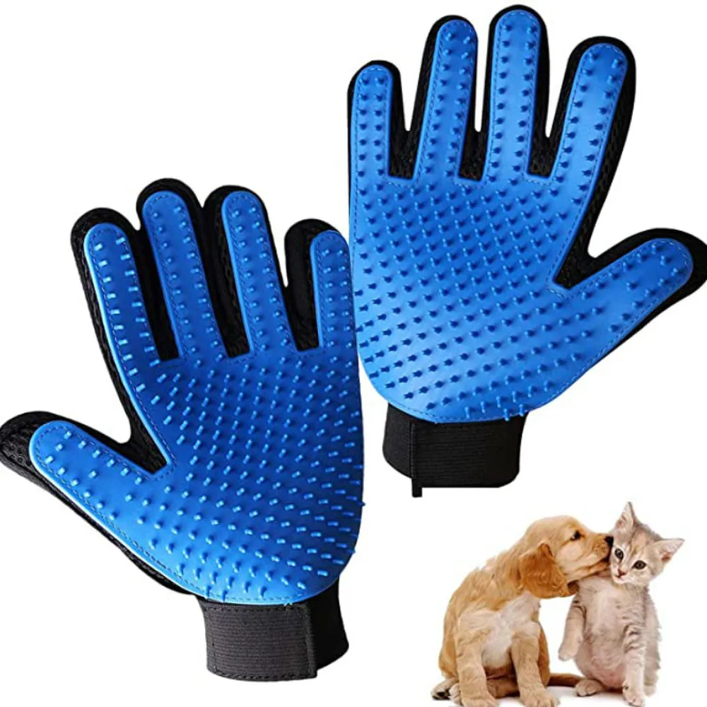 Cat Grooming Glove for Cats Wool Glove Pet Hair Deshedding Brush Comb Glove for Pet Dog Cleaning Massage Glove for Animal