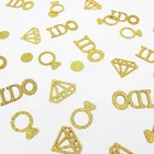 100 шт. кольцо с бриллиантами, конфетти, корона, сверкающий стол, бумага для невесты, конфетти 3 см, украшение для стола, коробка, подарок, наполнитель, свадебные принадлежности