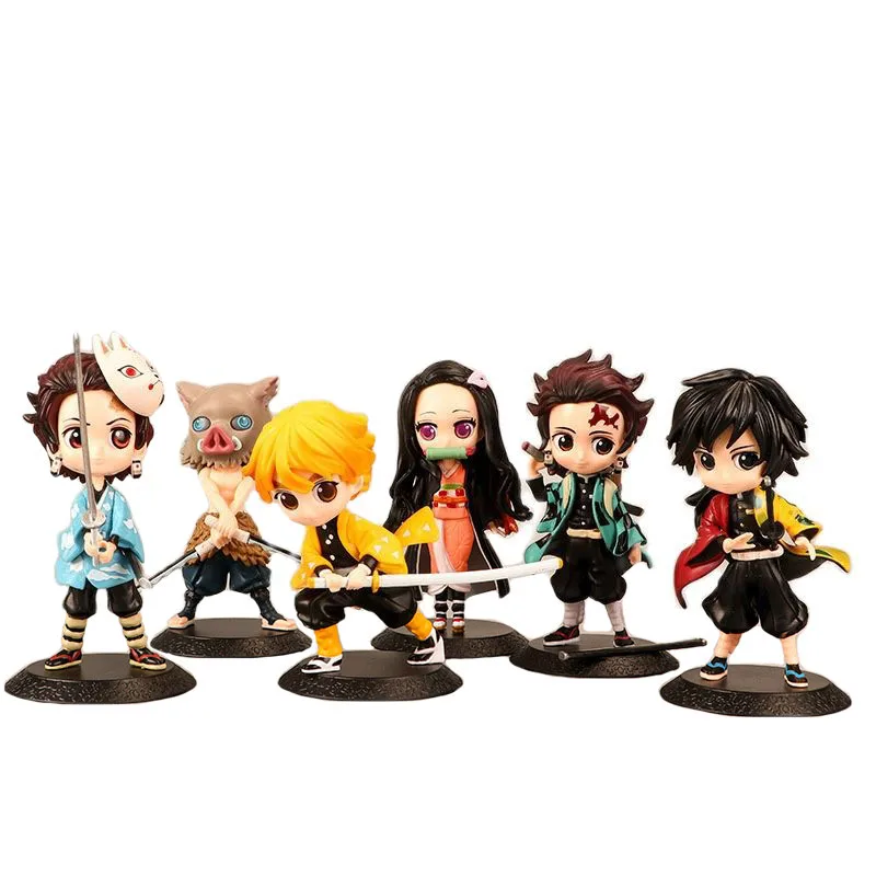 

6 Style/Set Calendar 2022 PVC Figurine Demon Slayer Figure Toys for Children 14cm 16 Years Old Anime Christmas Hobbies