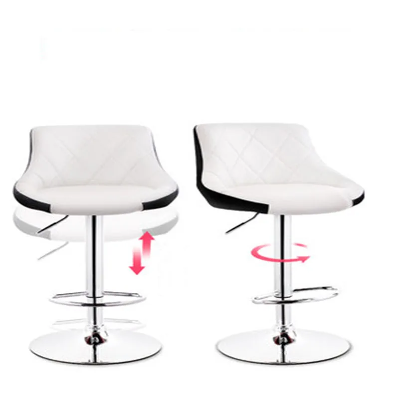 Домашний барный стул подъемный высокий с высокой спинкой современная простота