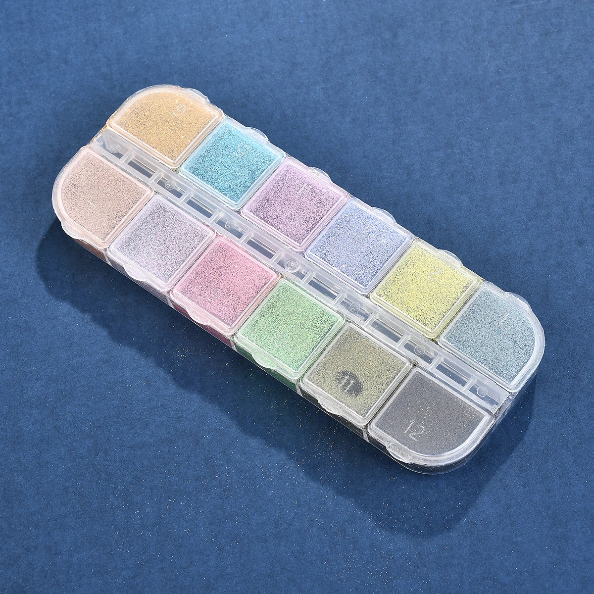 12 цветов голографический блестящий для ногтей серебристо голубой лазер пыль DIY