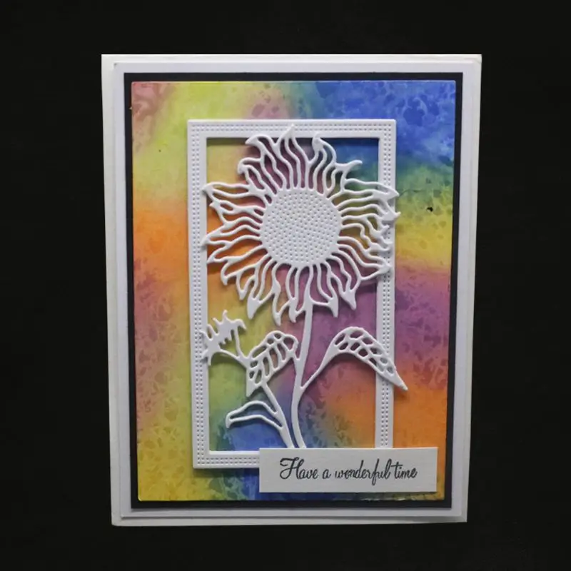 Подсолнечник бутылки металла вырубки Трафаретный Скрапбукинг DIY штамп для