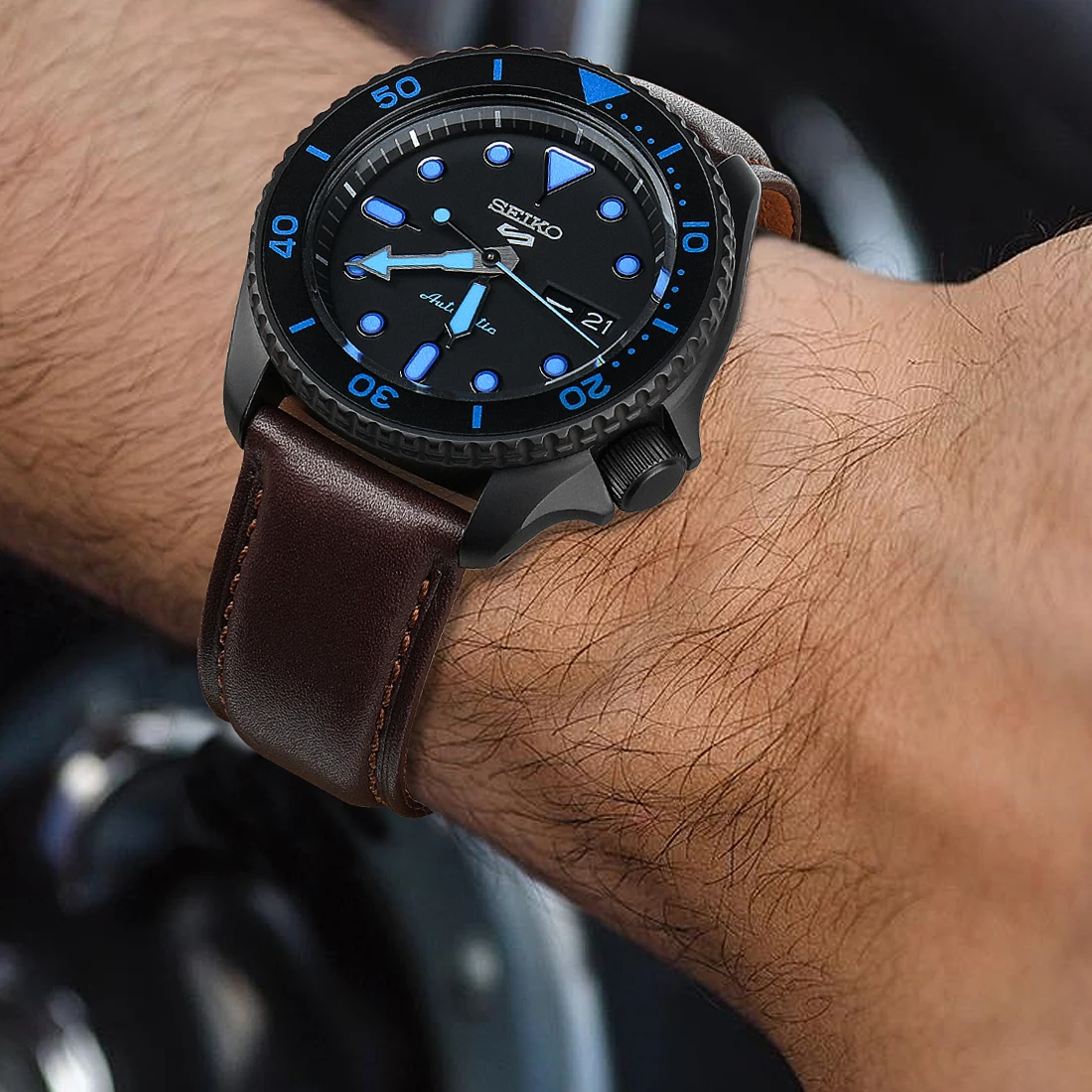 

Dark Brown Genuine Leather Watchbands 18mm 20mm 22mm 24mm Black Women Men Cowhide Band MAIKES Strap Belt With Buckle