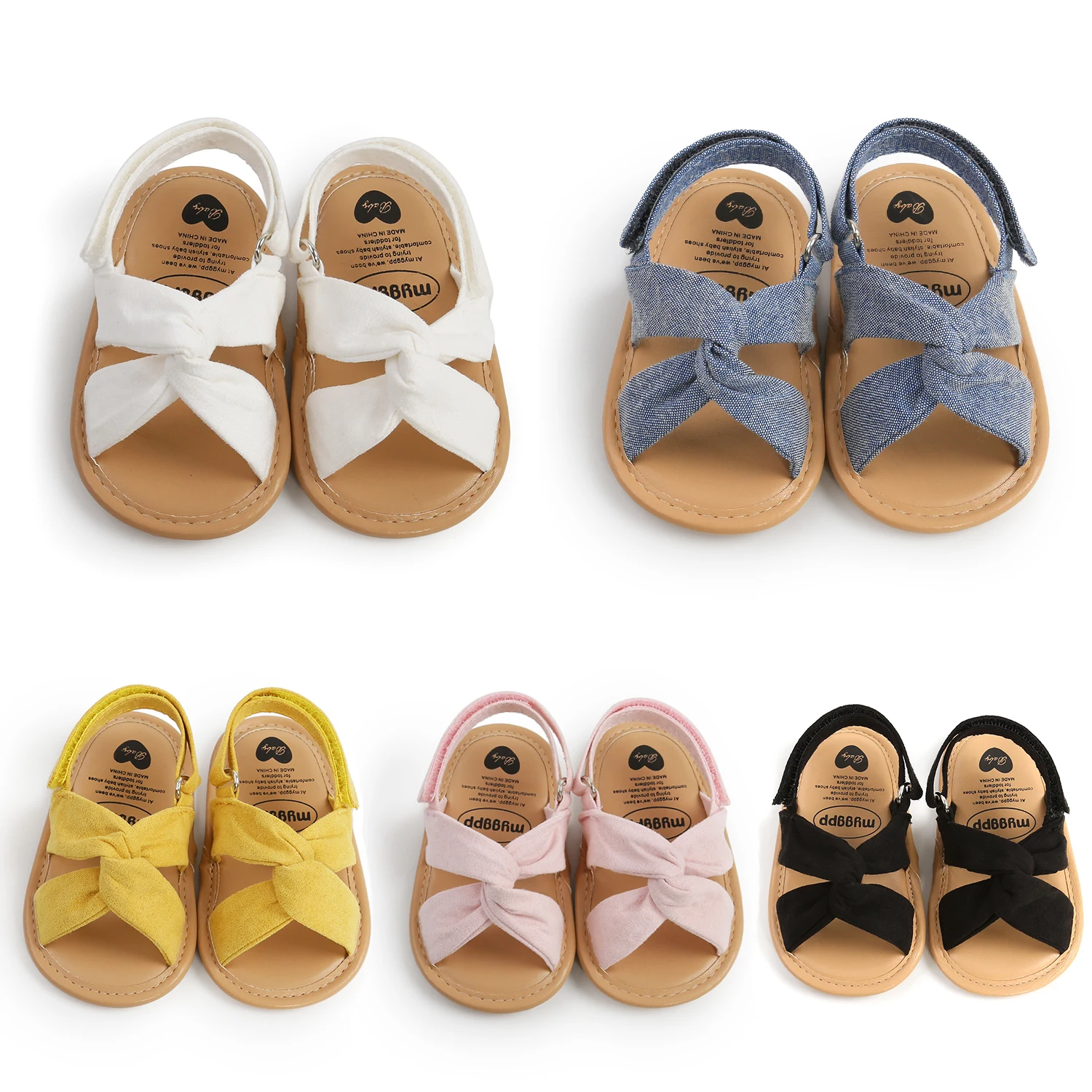 

TOU Newborn Summer Sandal Baby Girls PU Soft Sole Prewalker Shoes Toddler First Walker Shoes Infant Crib Shoes 0-18M