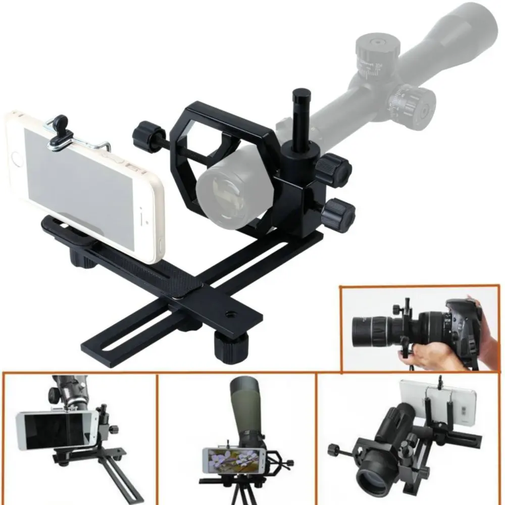 

Universal Tripod Head Phone Holder Riflescope Support Mount Adapter Hunter Hunting Camera Camcorder Phone Attach Spotting Scope