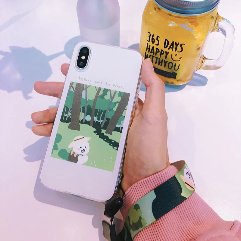 STARRY FOREST Милые иллюстрации мобильные ремни для девочек и пар розовый красный