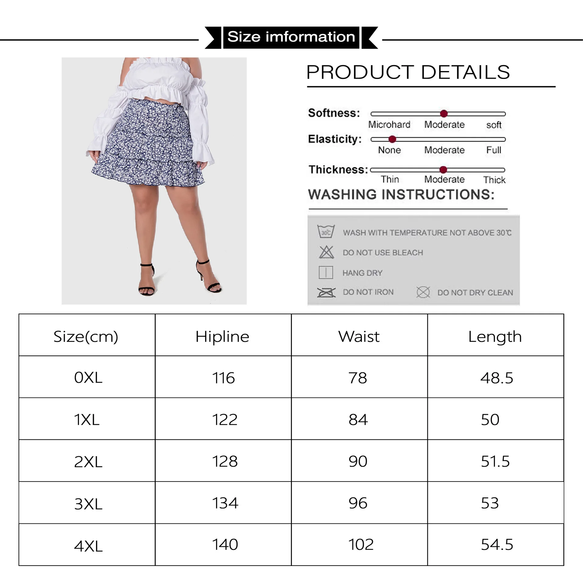 

Plus Size Women Clothing Floral Printed Pleated Skirts Womens 2021 Summer Elegant Shorts Loose Skirts Plus Size Casual Bottoms