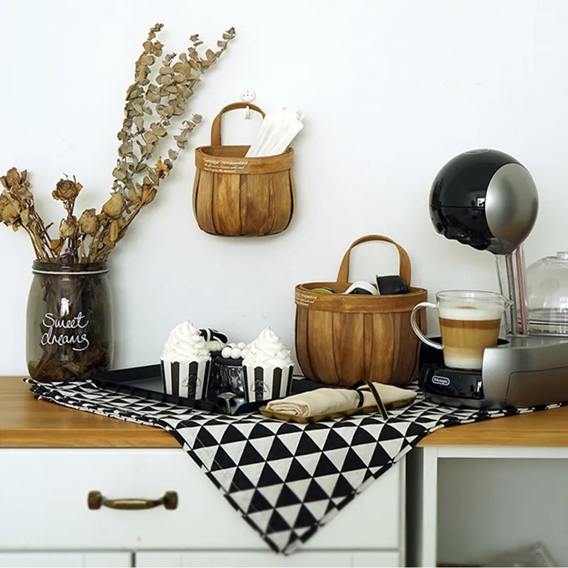 CuteLife Бытовая плетеная деревянная корзина для хранения натуральная Корзина