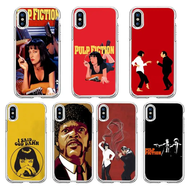 

Pulp Fiction Phone Case Transparent soft For iphone 13 12 11 8 7 plus mini x xs xr pro max