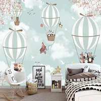 custom any size mural wallpaper 3d cartoon hot air balloon wall painting childrens bedroom background wall papel de parede 3 d
