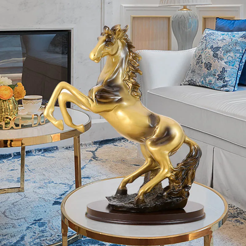 

Nordic Resin Horse Sculpture Modern Art Figurines Home Decor Living Room Tabletop Decoration Wine Cabinet Collect Souvenirs Gift
