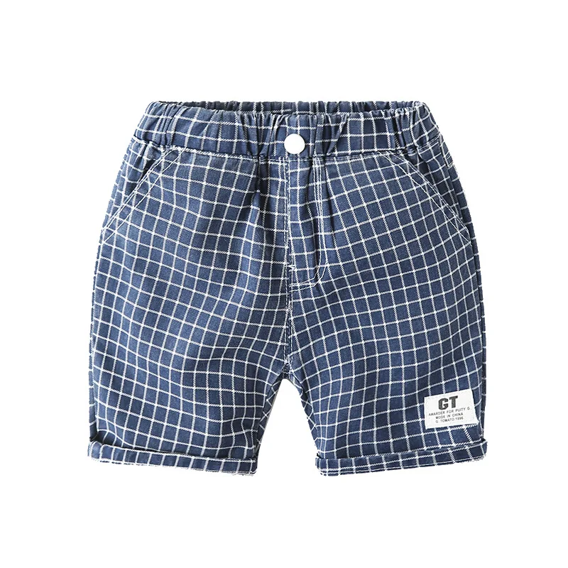 

Fashion Boy Shorts Kids Clothes Girls Pants Children Summer Trousers Child Pants Boys Beach Plaid Linen Shorts with Elastic Band