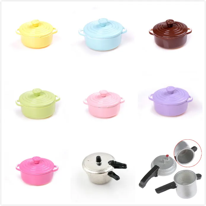 Миниатюрные кухонные игрушки кукольный домик принадлежности 1/12 кухонный медный