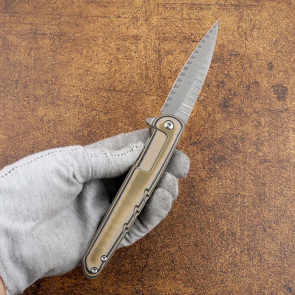 Новинка лезвие из дамасской стали рукоятка G10 для выживания на природе