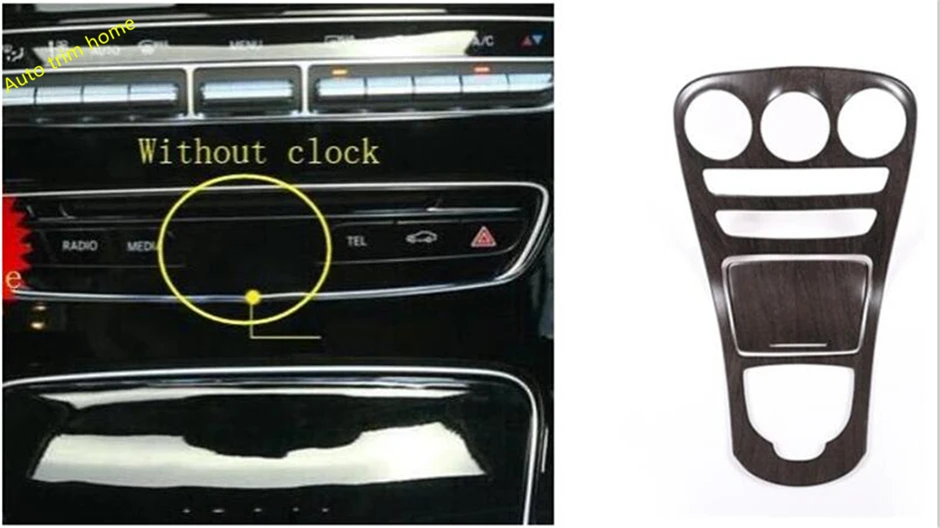 

Central Control Stalls Gear Box Water Cup Holder Panel Cover Trim Fit For Mercedes Benz C Class W205 / GLC X253 2015 - 2021