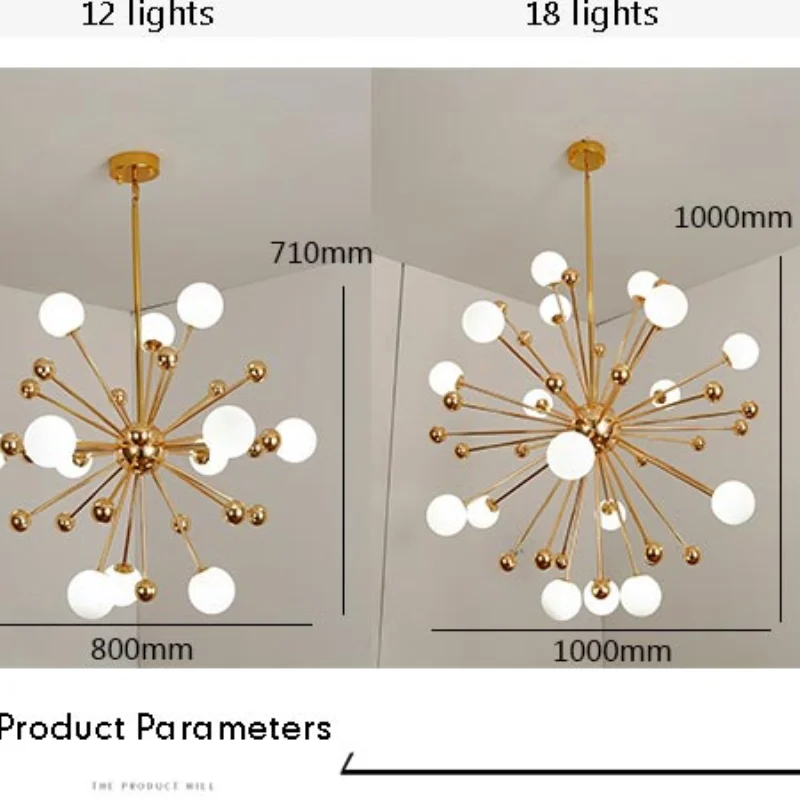 Винтажная Золотая круглая светодиодная Подвесная лампа современный светильник