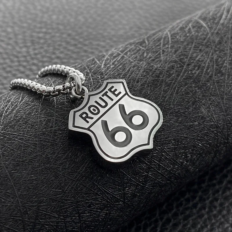 Колье с подвеской из нержавеющей стали 316L в стиле ретро 66 знаками | Украшения и