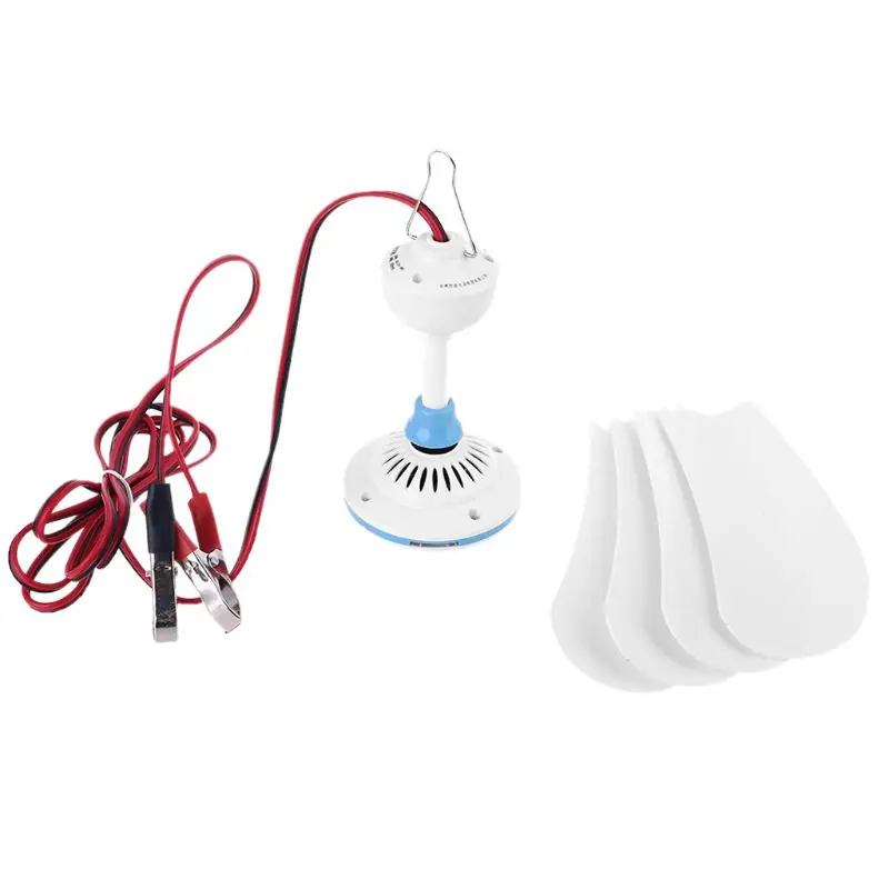 

12V Battery Powered Ceiling Canopy Fan 16/31.5 Hanging Camping Tent Hanger Fan for Outdoor Barbecue Home Dormitory U1JE