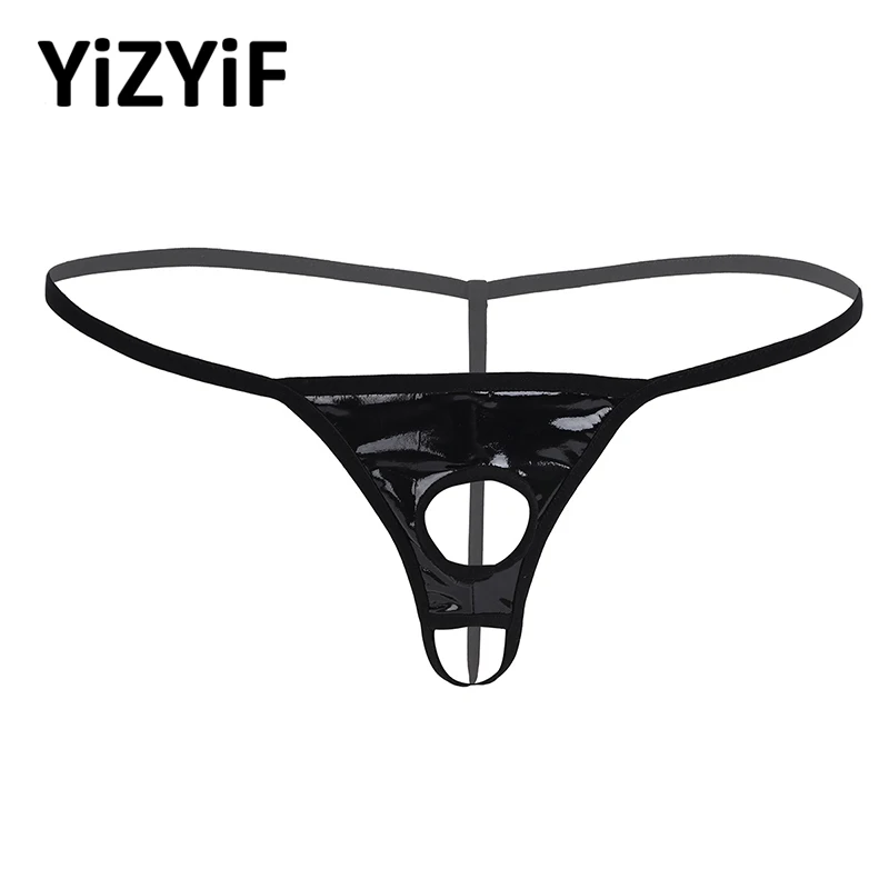Мужское нижнее белье мужские стринги и g-стринги гей-белье из лакированной кожи