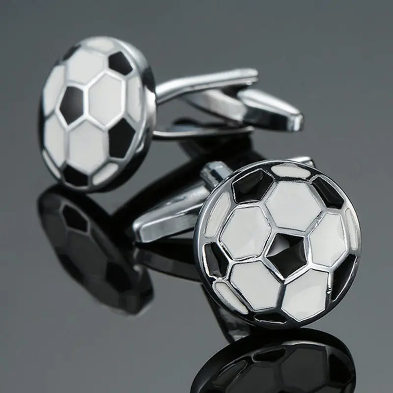 

High quality men's shirt cuff links fashion suit classic jewelry football cuff links sports business shirt badge pin gift