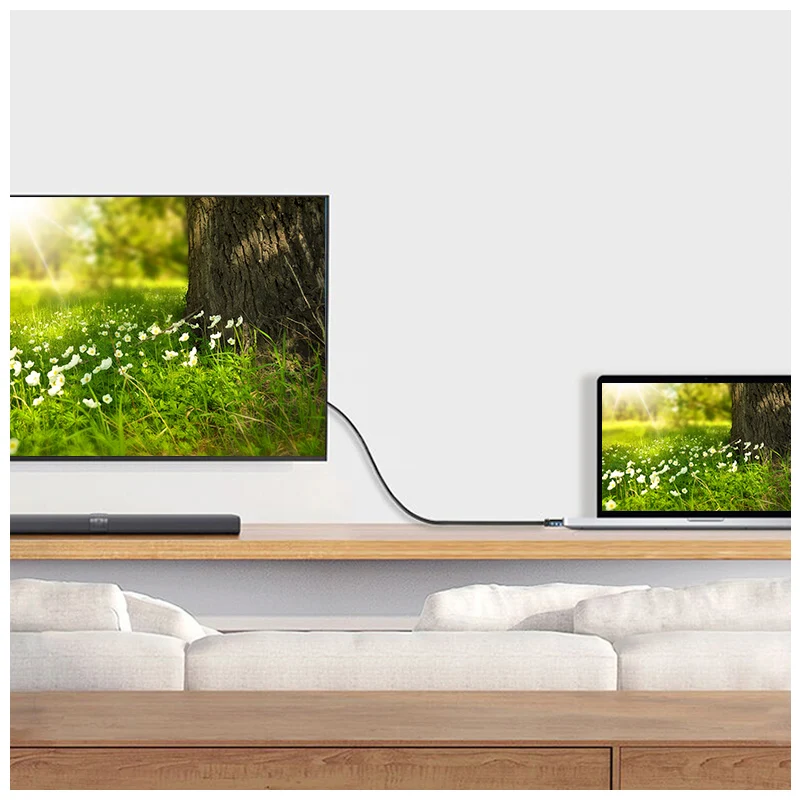 HDMI 2 0 Удлинительный кабель левый угол 90 градусов вертикальный 4K (60 Гц) Мужской и