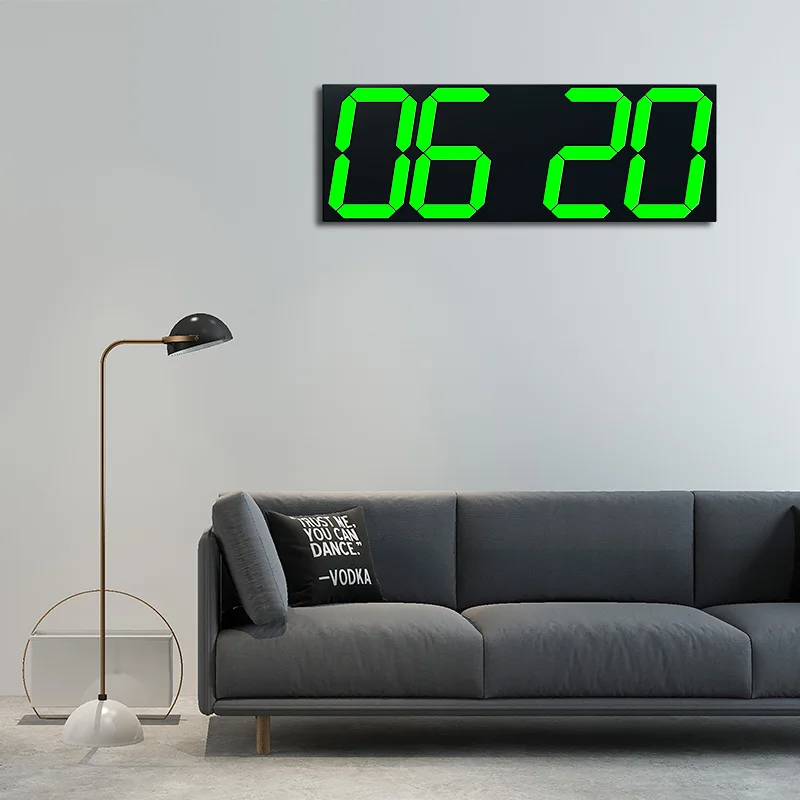 WiFi светодиодный электронный настенные часы современный минималистичный