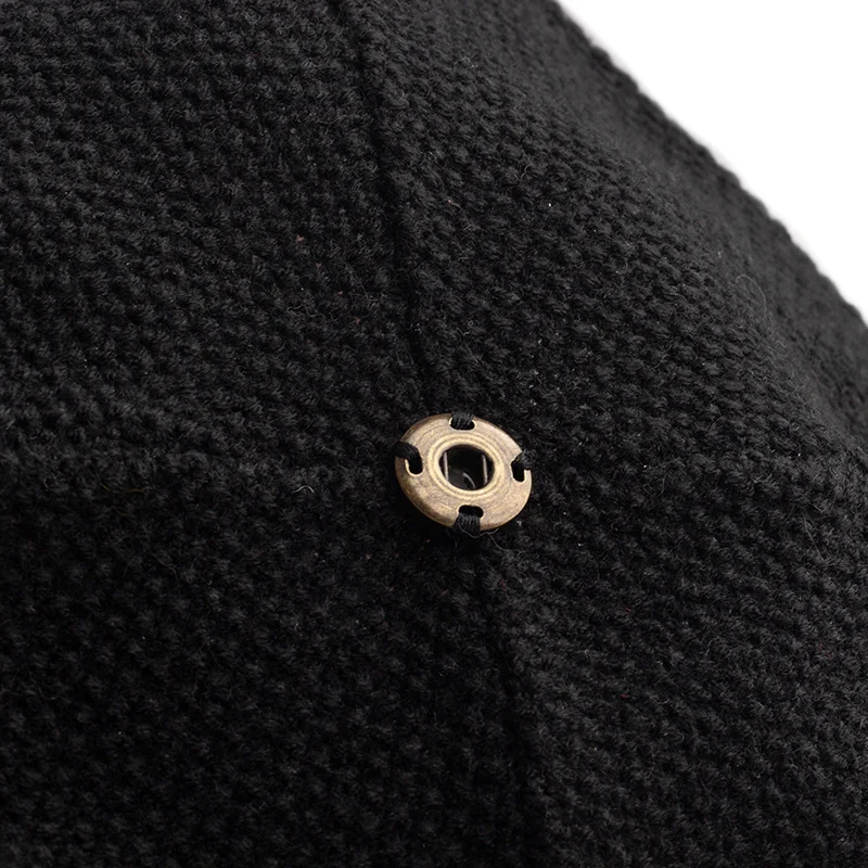 Берет Geebro Женский вязаный мягкий весна-осень с настоящим помпоном женский