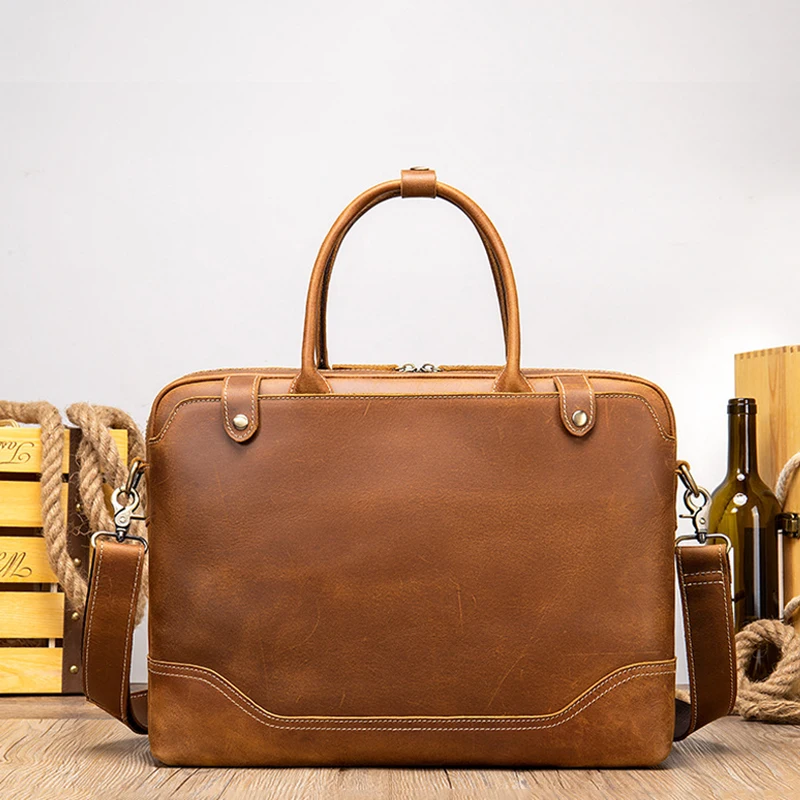 Портфель из натуральной кожи мужская деловая сумка мужские сумки на плечо для