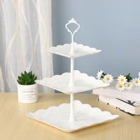 european style cake stand afternoon tea fruit tray wedding plastic plates party tableware bakeware cake shop 3 layers cake rack
