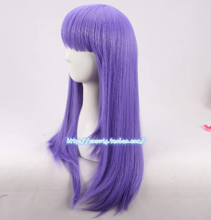 Токио аниме Спад Arale парик для косплея ролевая игра фиолетовые прямые волосы