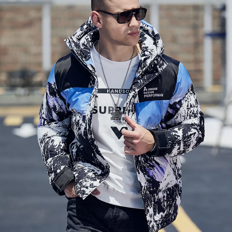 Новинка Теплая подкладка жилет с капюшоном зимний мужской пуховик на хлопковой