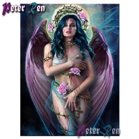 5d diamond painting sexy angel woman diy full squareround rhinestones cross stitch embroidery picture girl decoration gift