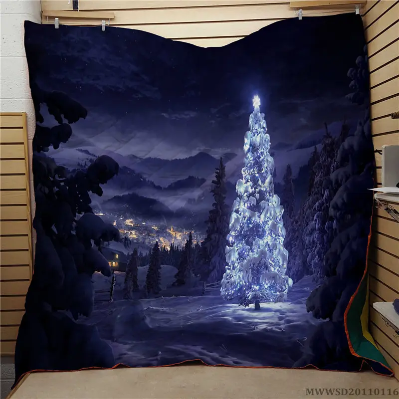 

Home Textile 3D Chirstmas Quilt Unique Pattern Design Fashionable Soft Breathable Bedroom Decoration For Kids Adult