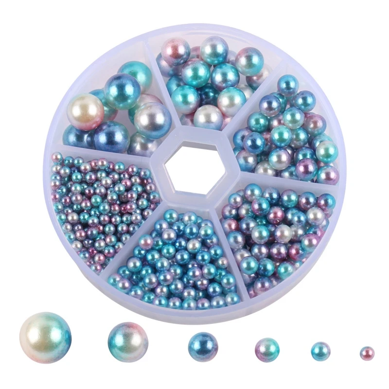 

700Pcs/Box 3/4/5/6/8/10mm Imitation Plastic Nonporous Pearls Faux Round Pearl Beads Assorted Jewelry Making Material