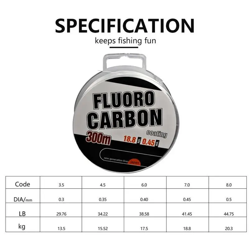300 м Япония углеродное волокно покрытие летающая рыболовная леска ударная