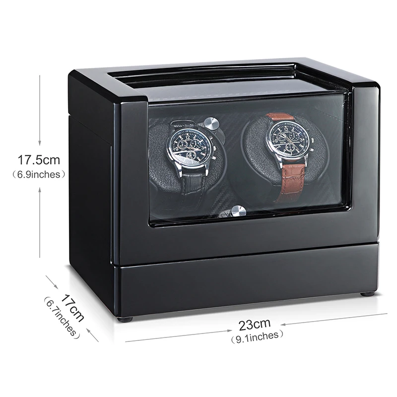 Автоматическая коробка для намотки часов 2 ротора слота Часы Дисплей Чехол