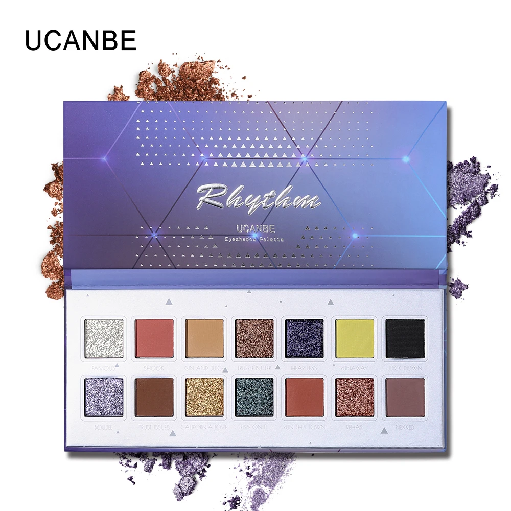 UCANBE бренд Beauty Eye 14 цветов Rhythm тени для век макияж Палитра мерцающие матовые