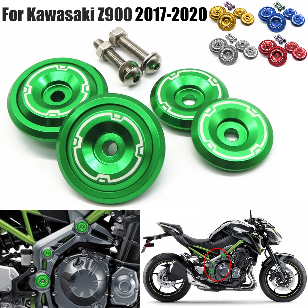 

Аксессуары для мотоциклов Kawasaki Z900 Z 900 2017-2021, декоративная крышка с отверстием для отверстия рамы, винты 5 м, боковая крышка с обтекателем