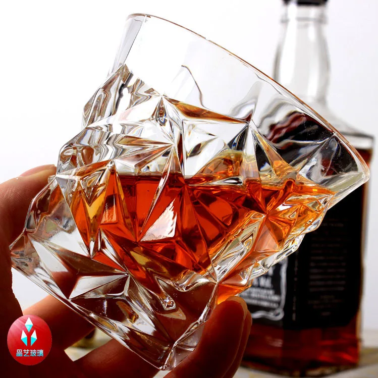 

Set of 2 top quality crystal whiskey wine glass for party club beer drinking glass cups 0901-67