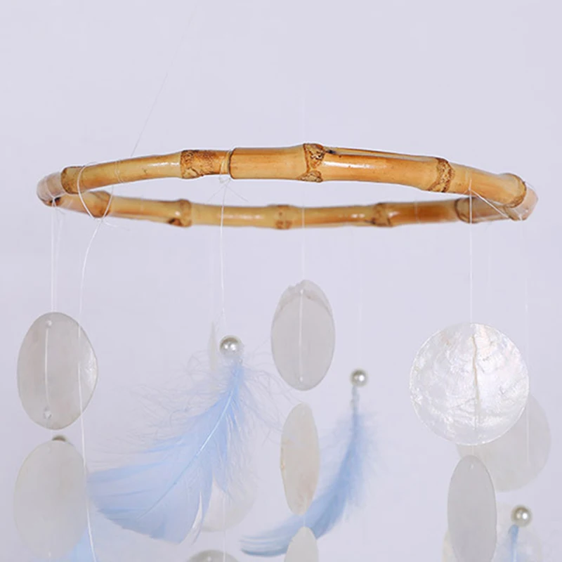 Колокольчики с ракушками и перьями натуральные расслабляющие успокаивающие