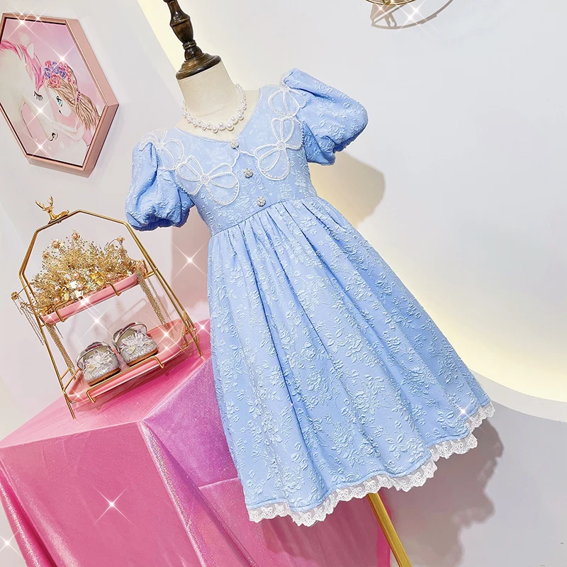 

Girls Princess Dress Palace Style Cosplay Costume Children Sequin Layered Luxury Dress Children Carnival Party Fancy Dress Up