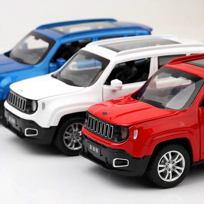 

Jeep Model True Car pull back acousto-optic Music Alloy car of Toys Imitating Off-road Open door Vehicle toys for children