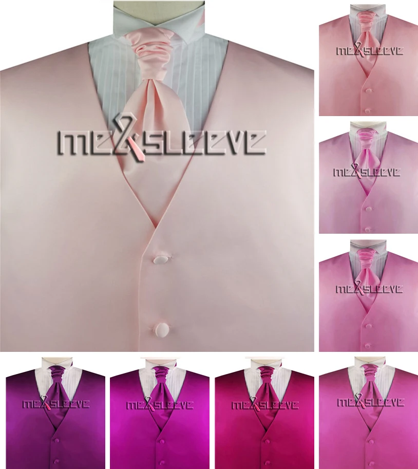 

free shipping man's wedding custom made waistcoat set(vest+cravat+handkerchief)