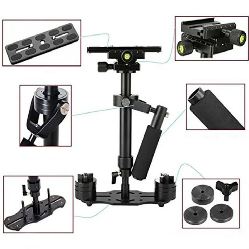 S40 Steadicam 40см Мини-стедикам Про Ручной видеостабилизатор для камеры с цифровой камкордером Canon Nikon Sony DSLR.