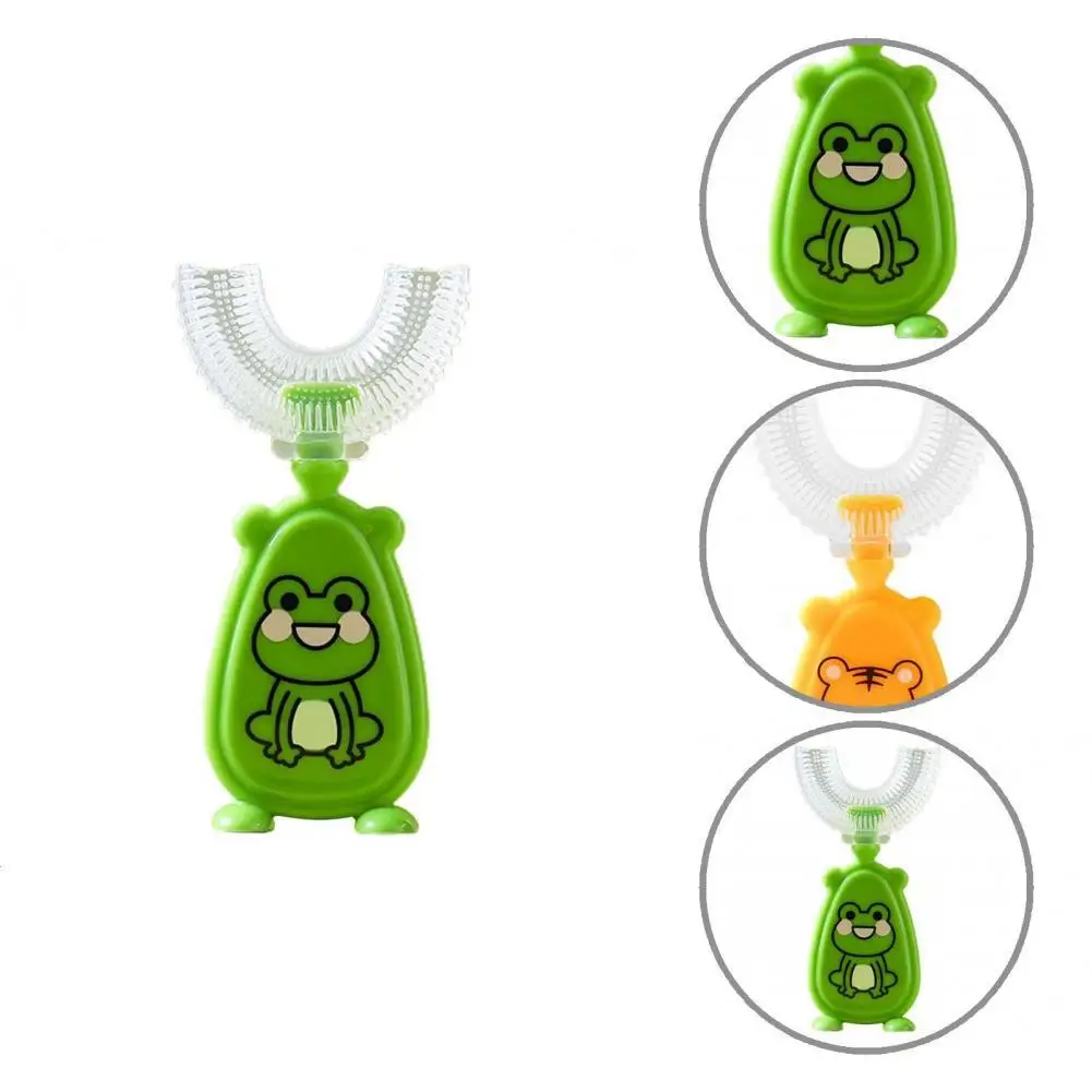 

Kids Toothbrush Novel Animal Pattern U-shape Kids Toothbrush Durable Compact Handle Baby Toothbrush