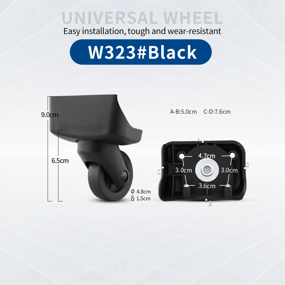 Password suitcase wheel Compatible with Mailv JD-489 trolley case luggage accessories repair universal non-slip wheel